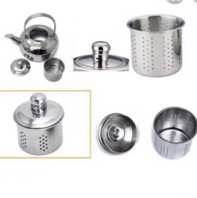 Ấm đun nước inox có rổ lọc trà