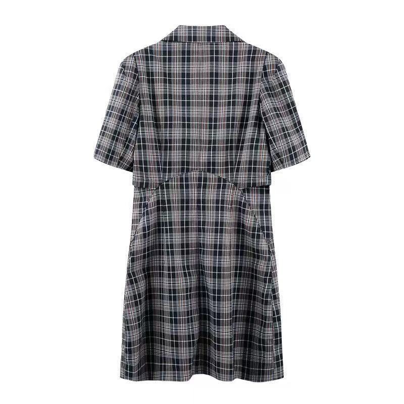 Váy kẻ Peace Bird