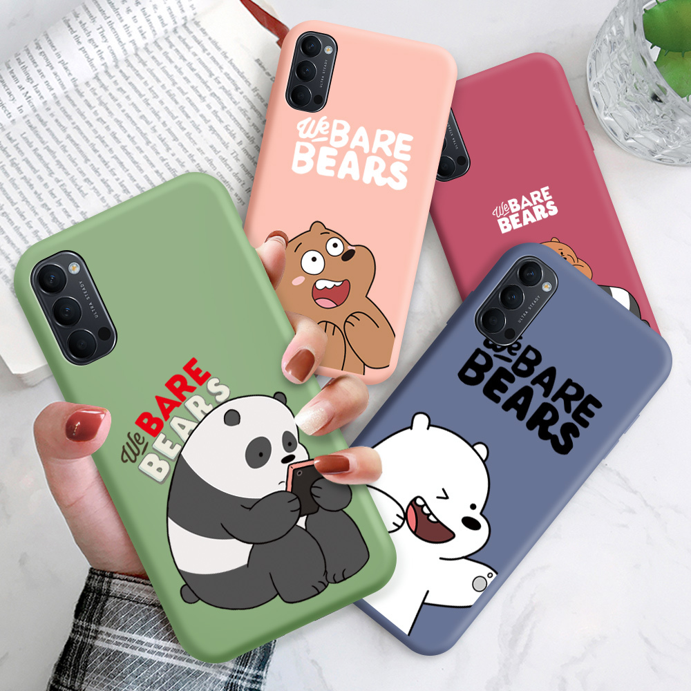 Ốp Điện Thoại Silicon Dẻo Mềm Họa Tiết Hoạt Hình We Bare Bears / Gấu Trúc Cho Oppo Reno4 Reno3 Reno 3 Pro 5g