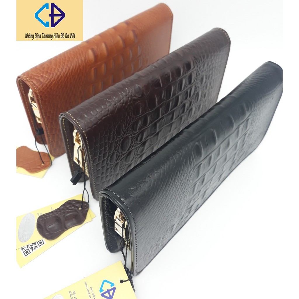 Ví nữ cầm tay da bò thật Cdleather CĐ