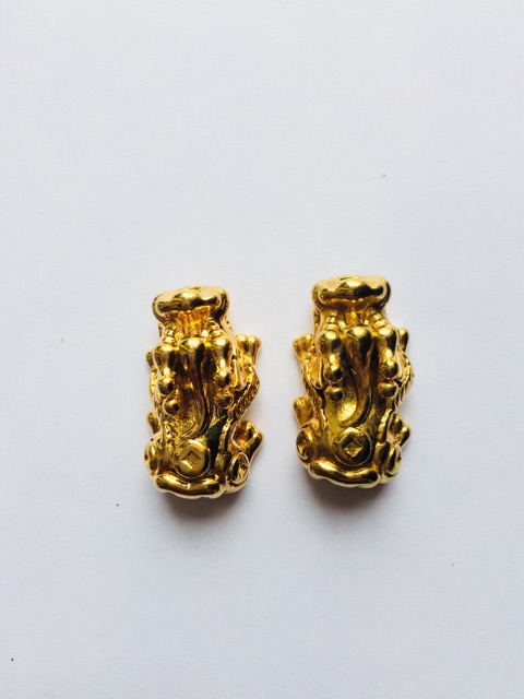 Cụ tỳ hưu mạ vàng 18k (L=2.5cm) tài lộc