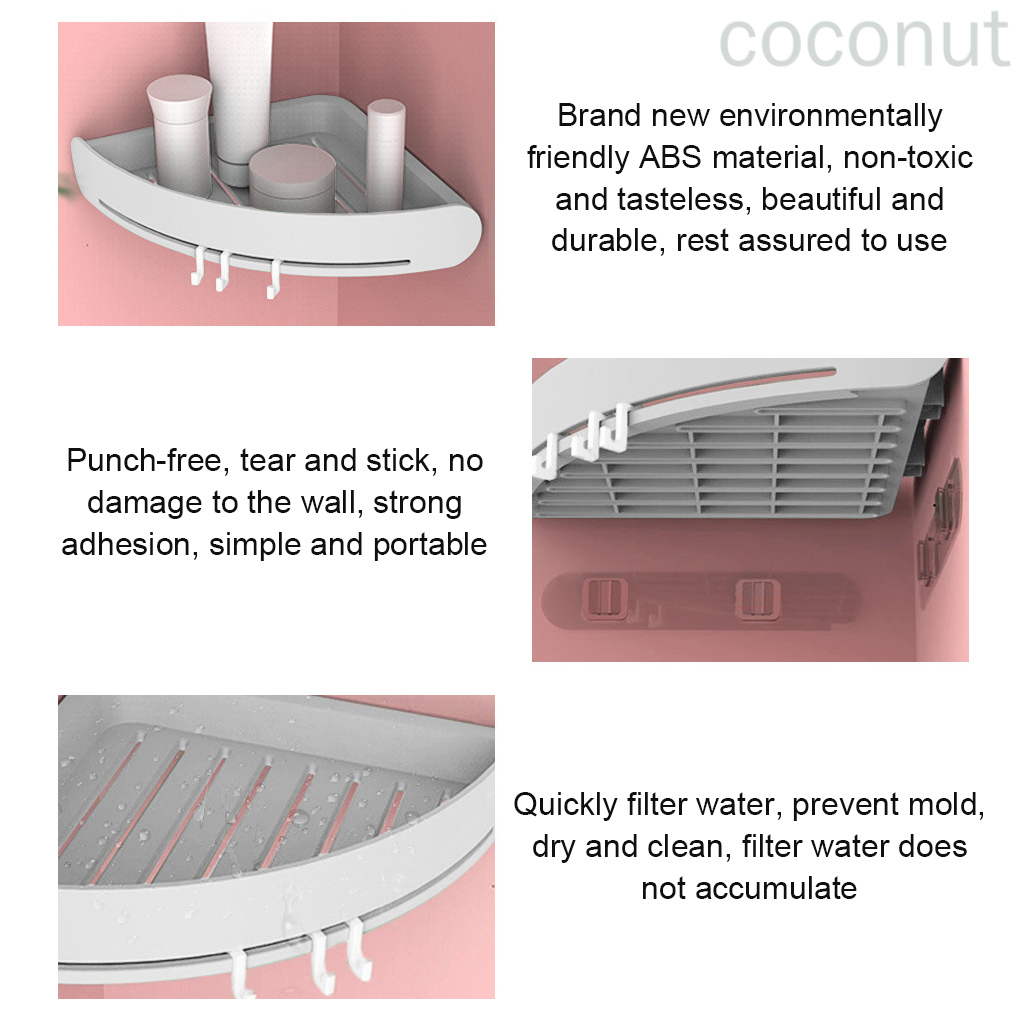 giá đựng đồ Để Đồ Dùng Phòng Tắm Gắn Góc Tường Tiện Lợi | BigBuy360 - bigbuy360.vn