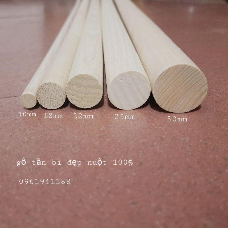 Thanh Gỗ Tròn Dài 100cm Gỗ Tần Bì
