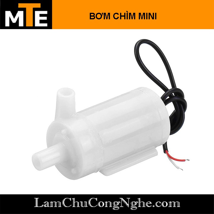 Động cơ bơm chìm mini 3-6VDC lưu lượng 1,2L -1,6L / phút 2 đầu hút đẩy