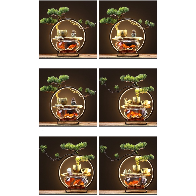 Đài thưởng trầm kết hợp bể cá và tiểu cảnh tinh hoa - Decor, trang trí nhà cửa