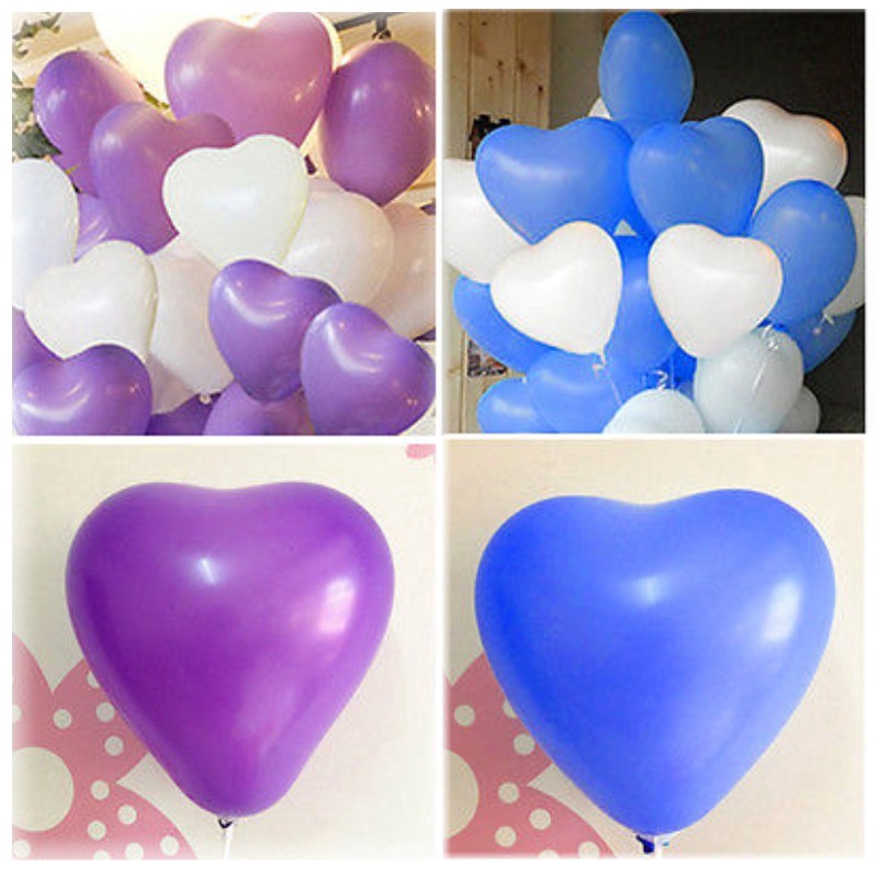 100 bong bóng trang trí hình trái tim