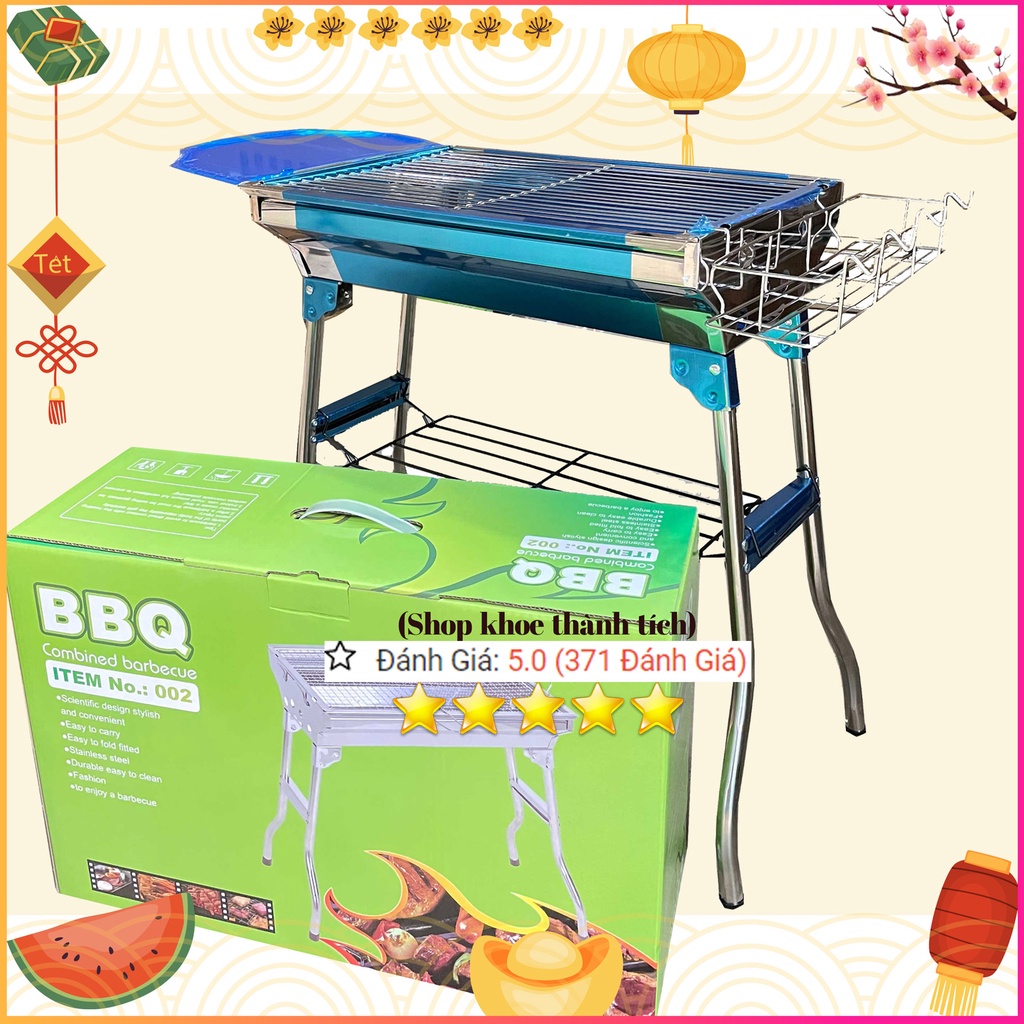Bếp Nướng Than Inox Gấp Gọn, phục vụ sân vườn, dã ngoại, Homestay