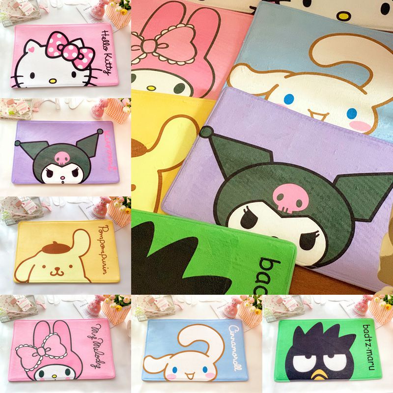 Thảm chùi chân chống trượt hình hoạt hình Kuromi My Melody đáng yêu