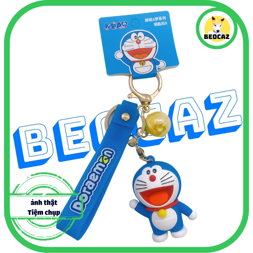 Móc khóa Doraemon Mon Ú Mèo Máy dễ thương gắn chuông vàng đáng yêu Có quà tặng