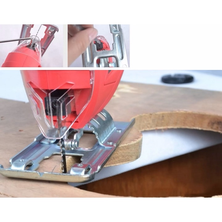 Máy cưa lọng cưa sọc cầm tay tặng kèm 10 lưỡi cắt