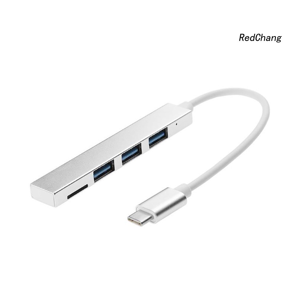 Thiết bị đa cổng kết nối 4 trong 1 từ cổng type-C 3.1 thành cổng đọc thẻ TF / USB-3.0