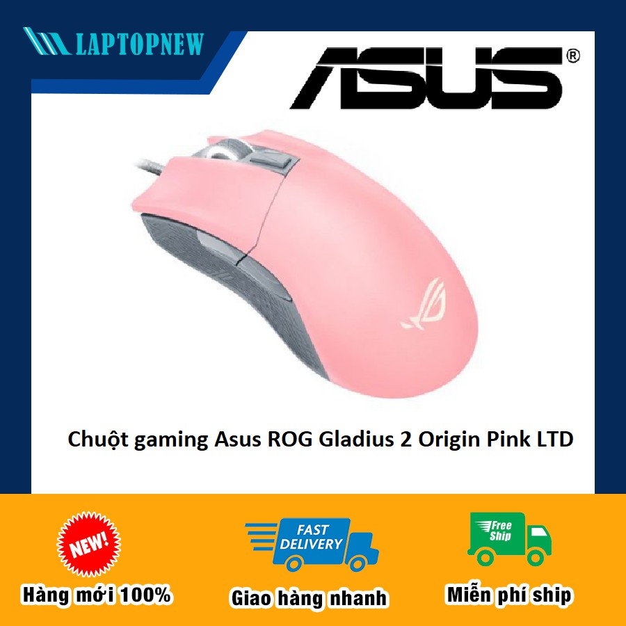 Chuột gaming Asus ROG Gladius 2 Origin Pink LTD