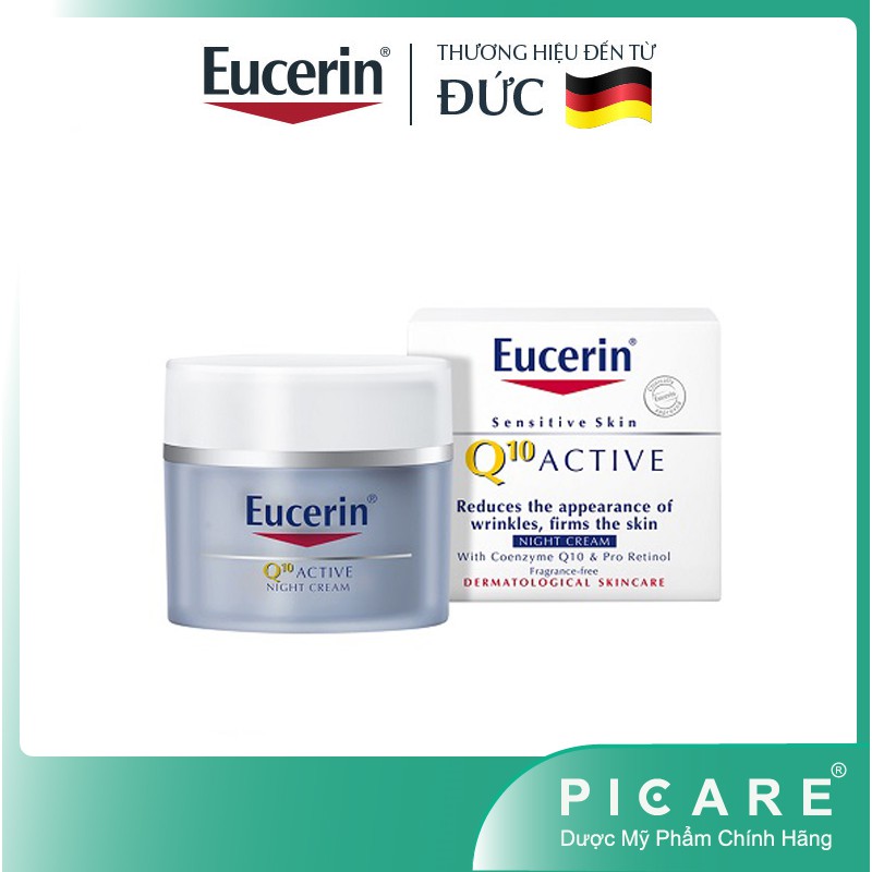 Kem dưỡng ẩm ngăn ngừa các dấu hiệu lão hóa sớm ban đêm Eucerin Q10 Active Night Cream 50ml - 63416