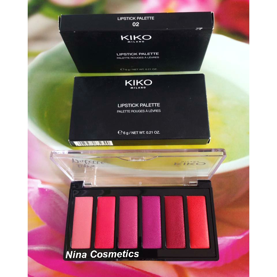 Bảng màu son môi Kiko Milano 6 Piece Lipstick Palette