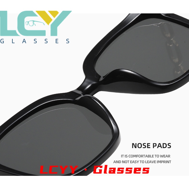 Kính Mát Gọng Lớn Phối Dây Xích Phong Cách Âu Mỹ Thời Trang Cho Nữ LCYY2022 / 2302