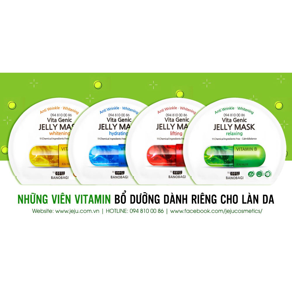 Mặt nạ giúp nâng cơ và săn chắc da BNBG Vita Genic Lifting Jelly Mask (Vitamin A)