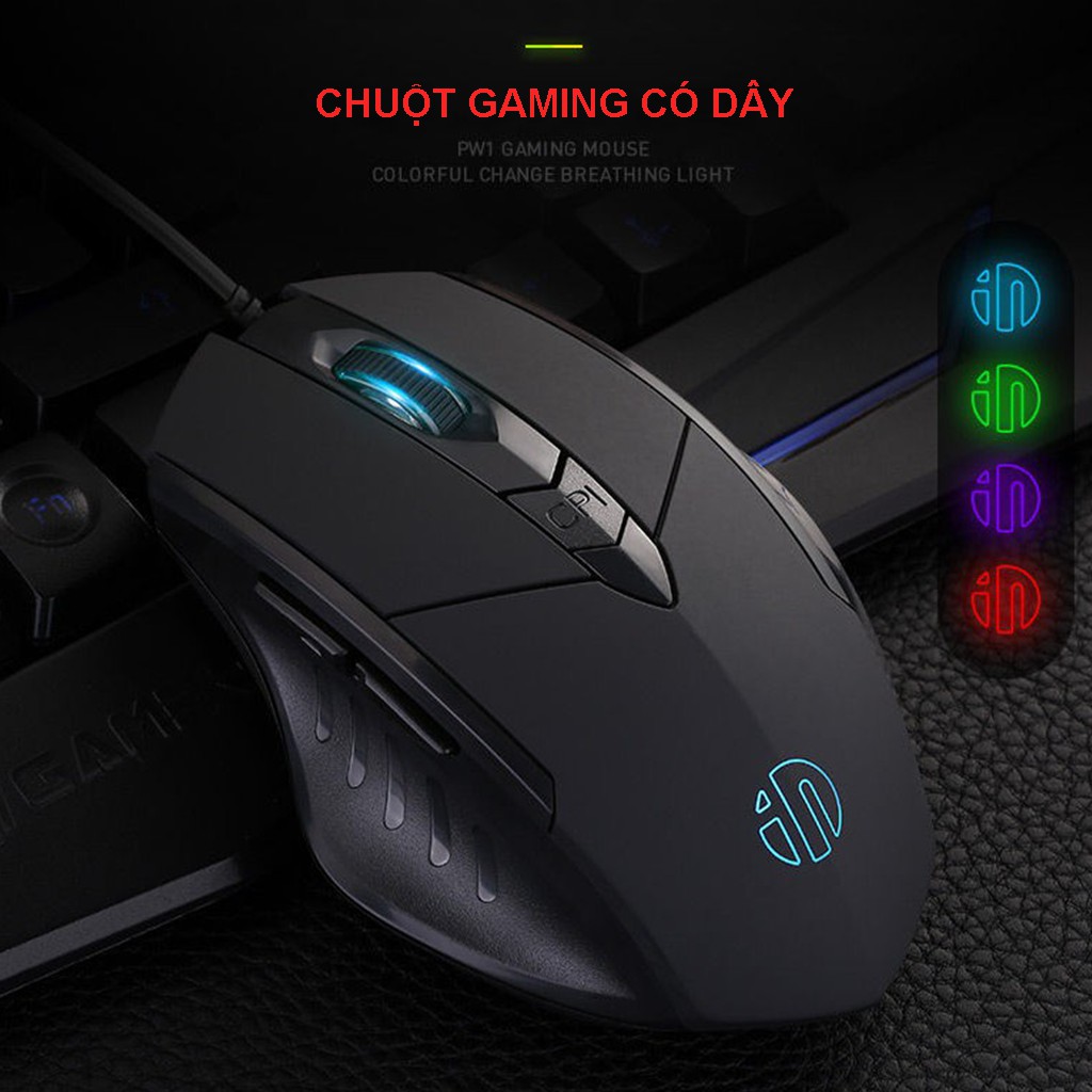 Chuột Máy Tính Led Inphic P1W Mouse Gaming Chơi Game, Dùng Văn Phòng Cực Tốt