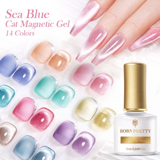BORN PRETTY Gel từ tính Sơn móng tay Màu hồng Màu xanh Sơn móng tay UV LED Gel