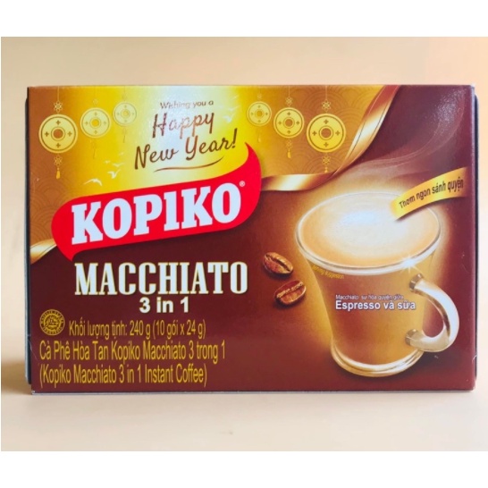 Cà phê sữa hòa tan KOPIKO MACCHIATO hộp 240g