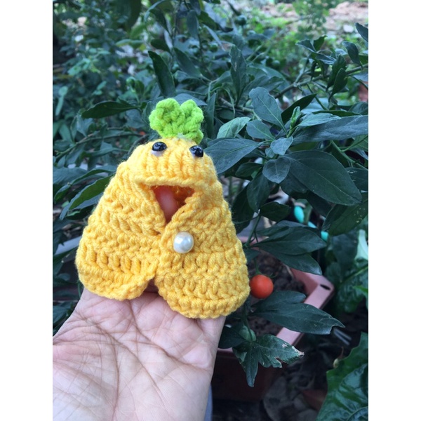 Áo choàng cho hamter.sóc cảnh len cotton