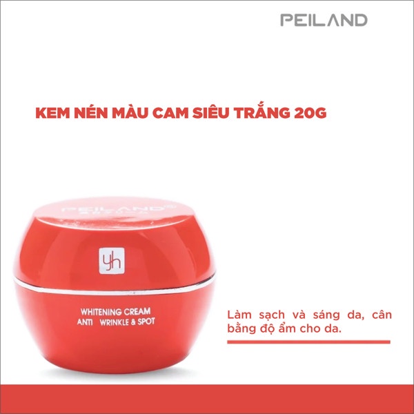 Kem PeiLand màu cam dưỡng da siêu trắng Chống nắng 20g
