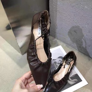 [Order] Giày búp bê đế bệt buộc dây