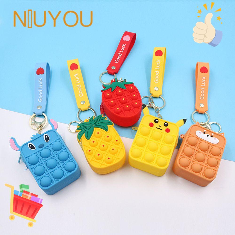 Túi đựng tai nghe/ tiền xu/ đồ chơi chống căng thẳng họa tiết hoạt hình dễ thương