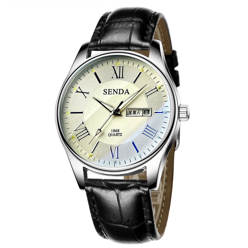 ĐỒNG HỒ NAM SENDA 8196 DÂY DA CHÍNH HIỆU Bán lẻ giá sỉ