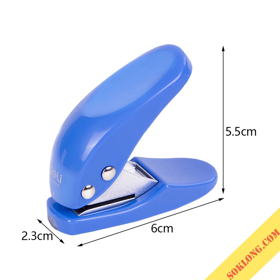 Bấm lỗ giấy mini Deli cầm tay tối đa 10 tờ 80gsm, dụng cụ đục lỗ C08