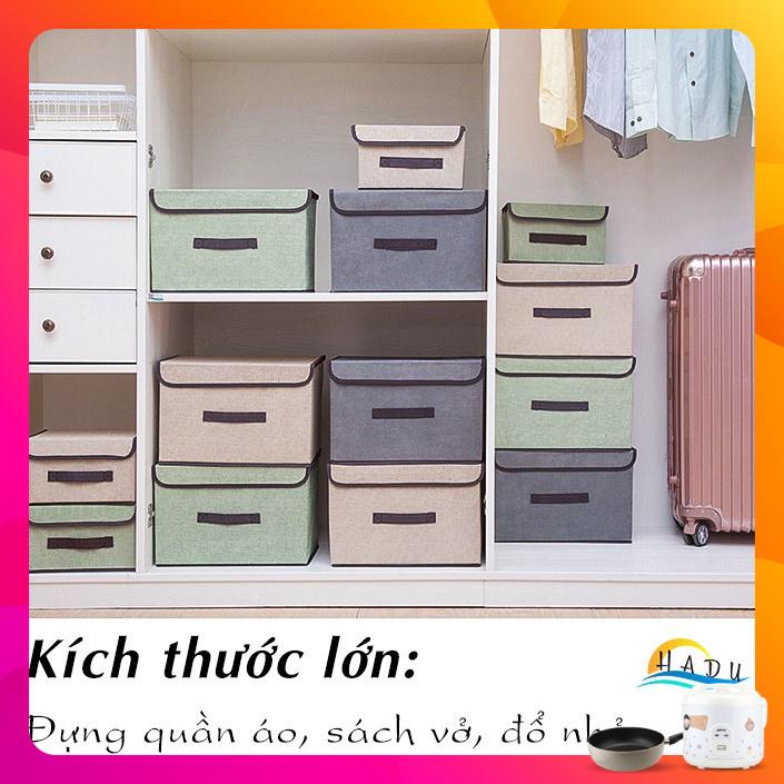 Hộp vải đựng đồ đa năng bìa cứng đựng quần áo đồ lót đồ dùng cá nhân có thể gấp gọn di chuyển đơn giản