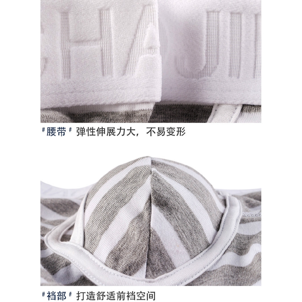 Quần Lót Boxer Cotton Lưng Thấp Kẻ Sọc Trẻ Trung Nam Tính