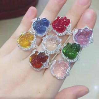 Nhẫn hồ ly bạc nữ