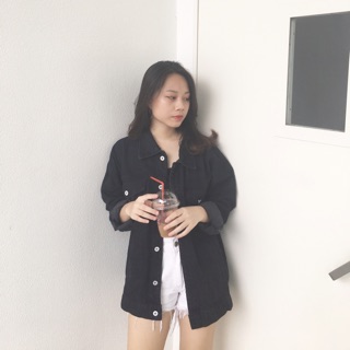 Áo khoác bò Denim Jacket  ĐEN