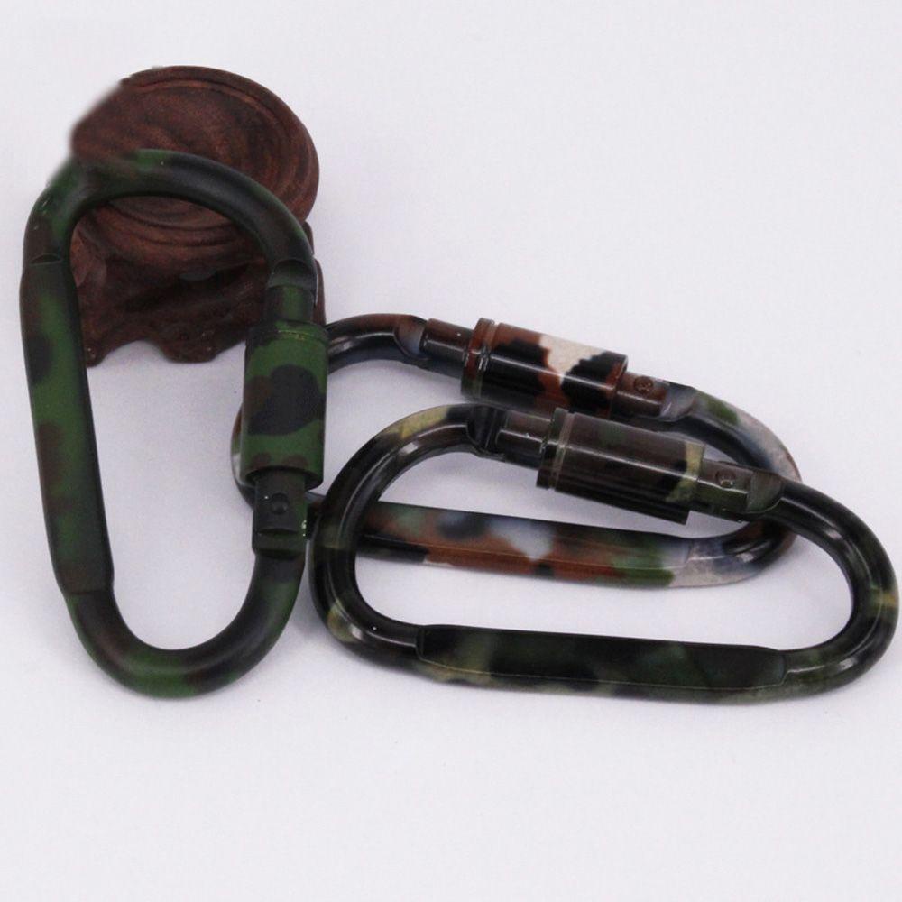 2 Móc Khóa Carabiner Leo Núi Bằng Hợp Kim Màu Đen