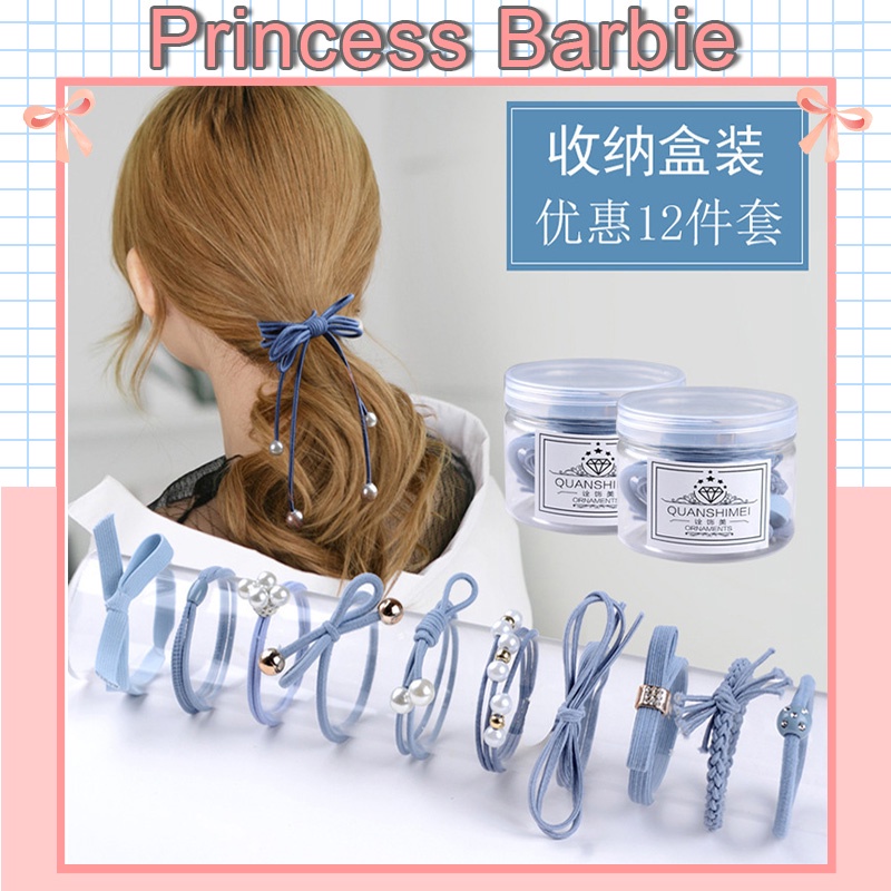 Hộp Dây Thun Buộc Tóc Phong Cách Hàn Quốc Dành Cho Nữ