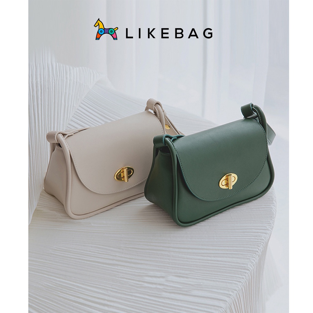 Túi đeo chéo, kẹp nách LIKEBAG khóa chữ thập sang trọng chính hãng 219XK6816 - LIBAGI