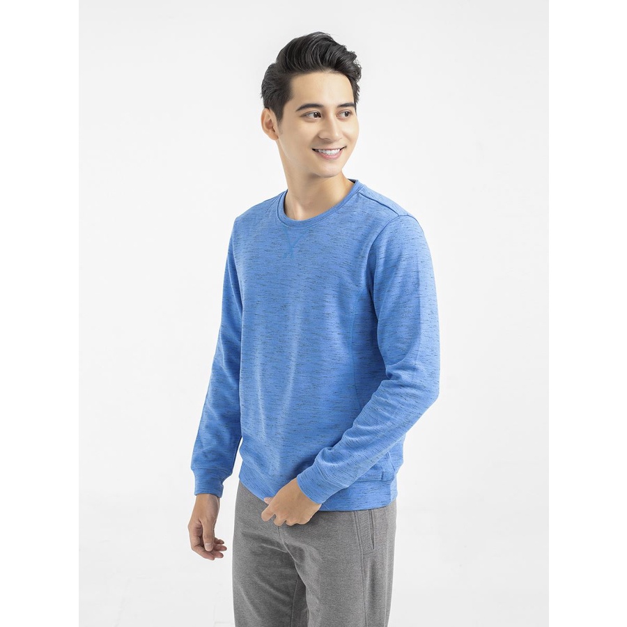 Áo thu đông nam KWIN cổ tròn  cotton mềm nhẹ  bo gấu  KSW002W9