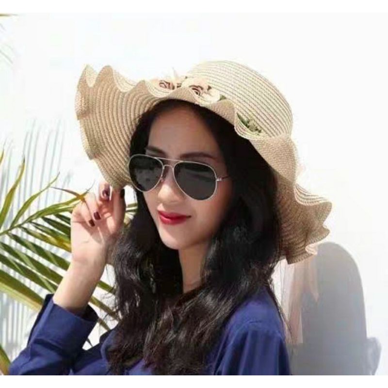 Mũ đi biển rộng vành gấp gọn, nón đi biển rộng vành
