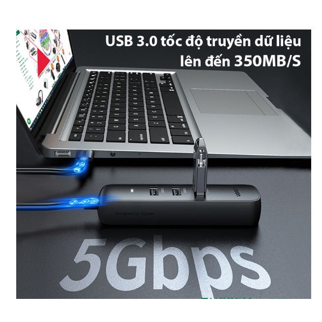 Bộ chia Hub USB Type C sang 4 Port USB 3.0 Ugreen 10916 (Dây dài 20cm)