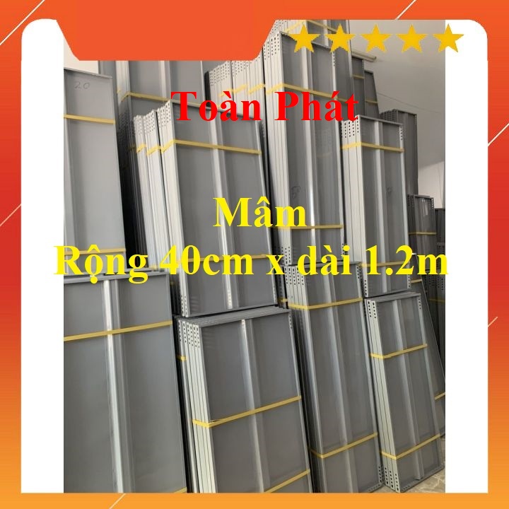 Mâm sắt V lỗ ( 40x120cm) màu xám ghi