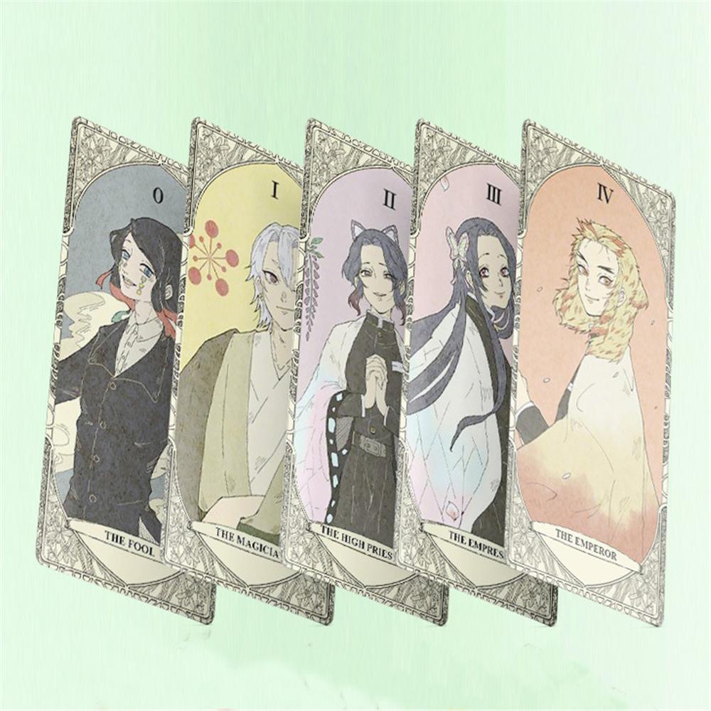 Set 22 Tấm Thẻ Bài Tarot In Hình Nhân Vật Anime Demon Slayer