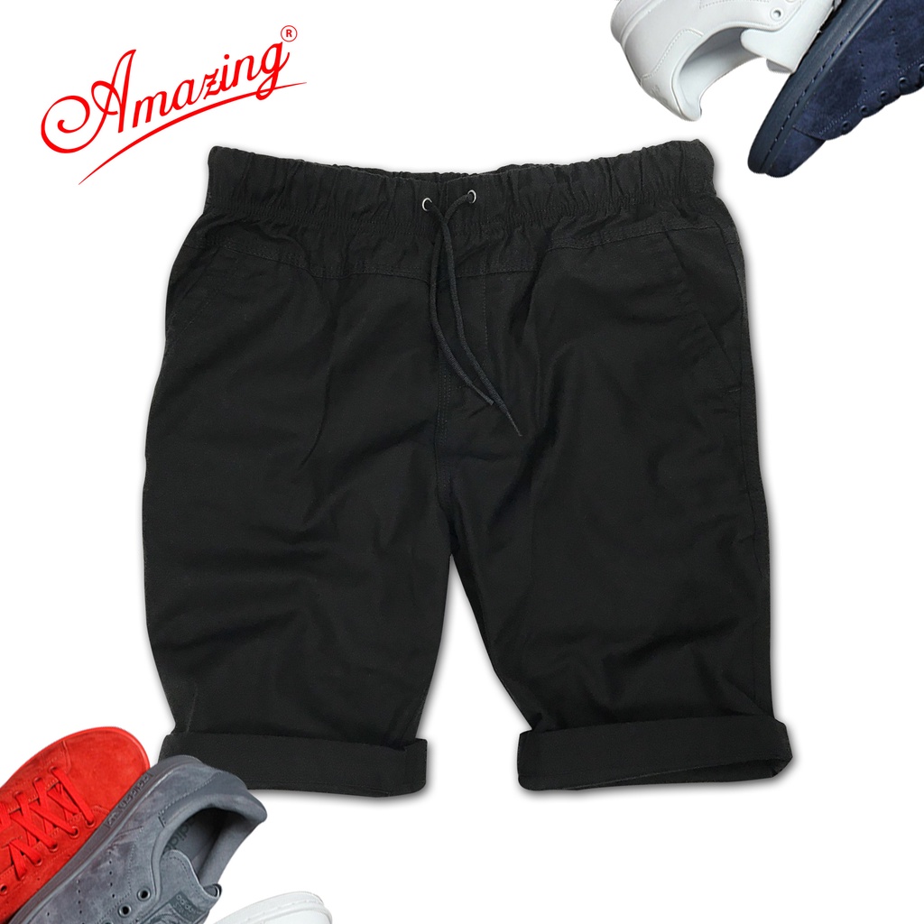 Quần short kaki big size  Amazing lưng thun, cao cấp, chất vải co giãn nhẹ, màu đen và trắng sang trọng