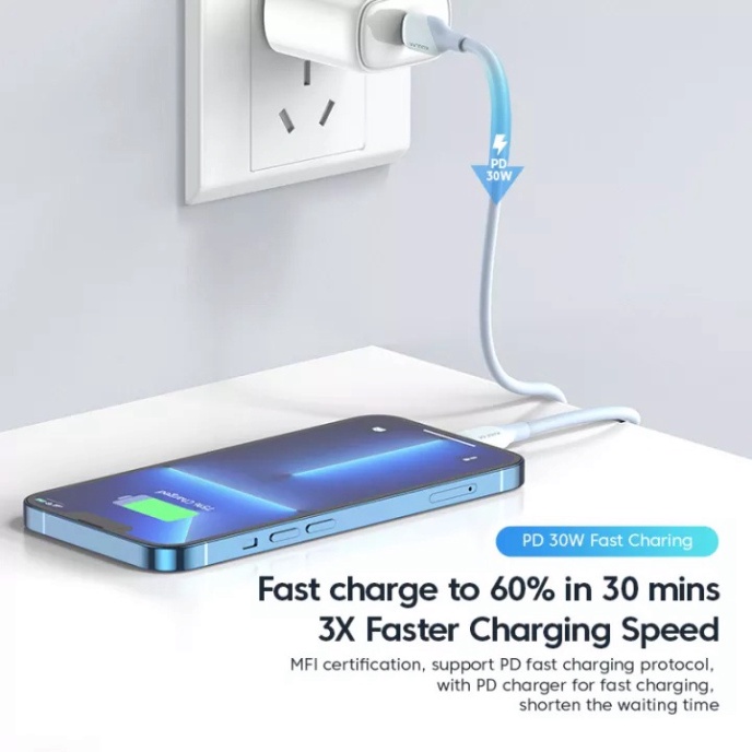 Cáp sạc cho iPhone đạt chuẩn MFI sạc nhanh PD 20W 30W cho iPhone 12 13 iPhone 14