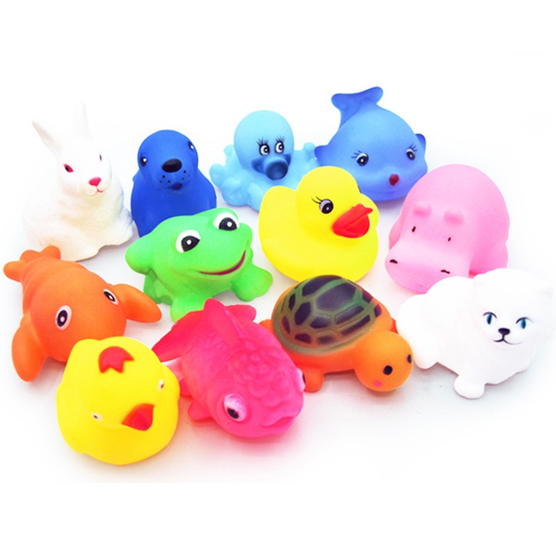 Set 6 Đồ Chơi Mềm Nổi Trên Mặt Nước Nhiều Màu Sắc Dễ Thương Cho Bé Khi Tắm