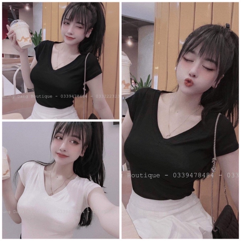 Áo Thun Cổ Tim Siêu Hot Cập Bến- Hình Thật-601