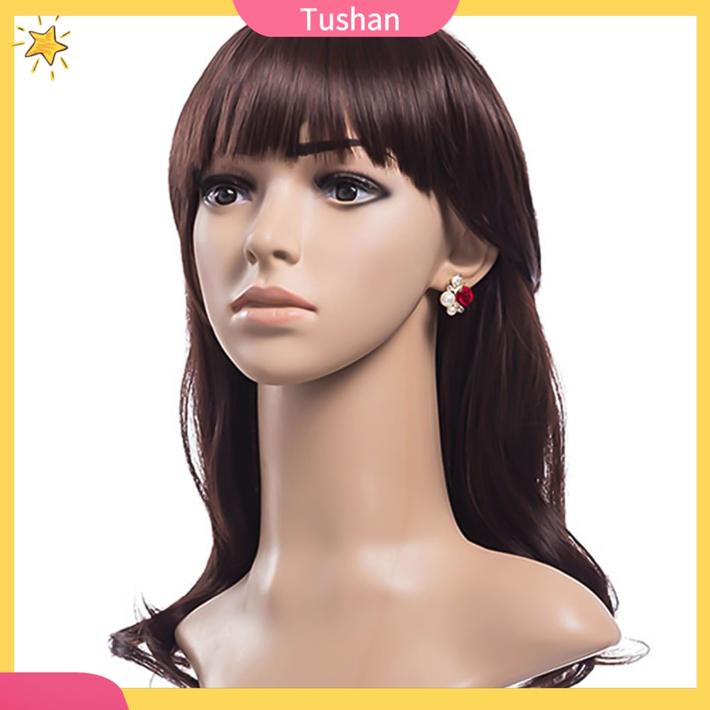 Bông tai hình hoa hồng đính ngọc trai giả thời trang