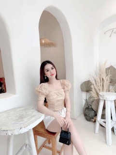 Áo ren tay phồng