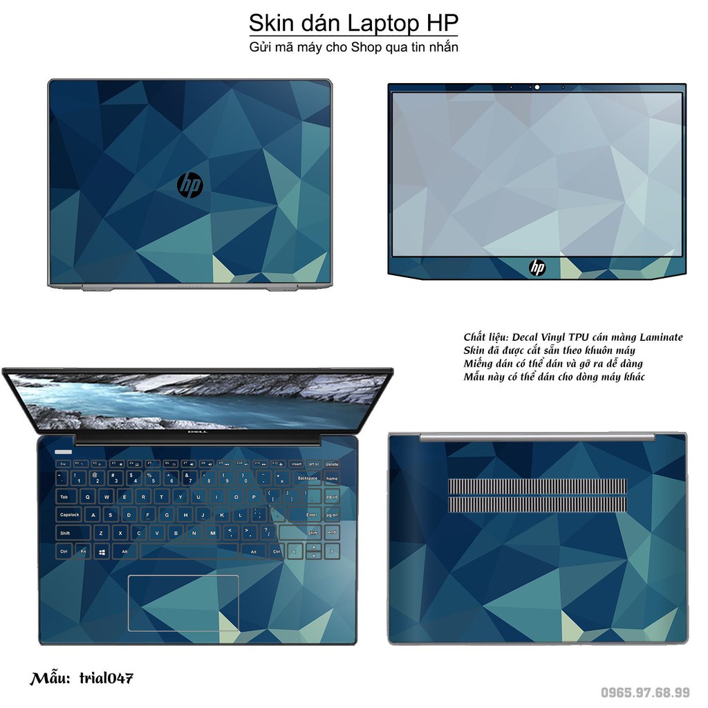 Skin dán Laptop HP in hình Đa giác _nhiều mẫu 8 (inbox mã máy cho Shop)