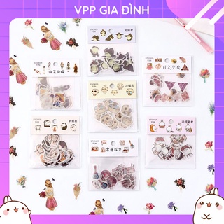 Bịch 32 Miếng Nhãn Dán Sticker Trang Trí Totoro Mèo