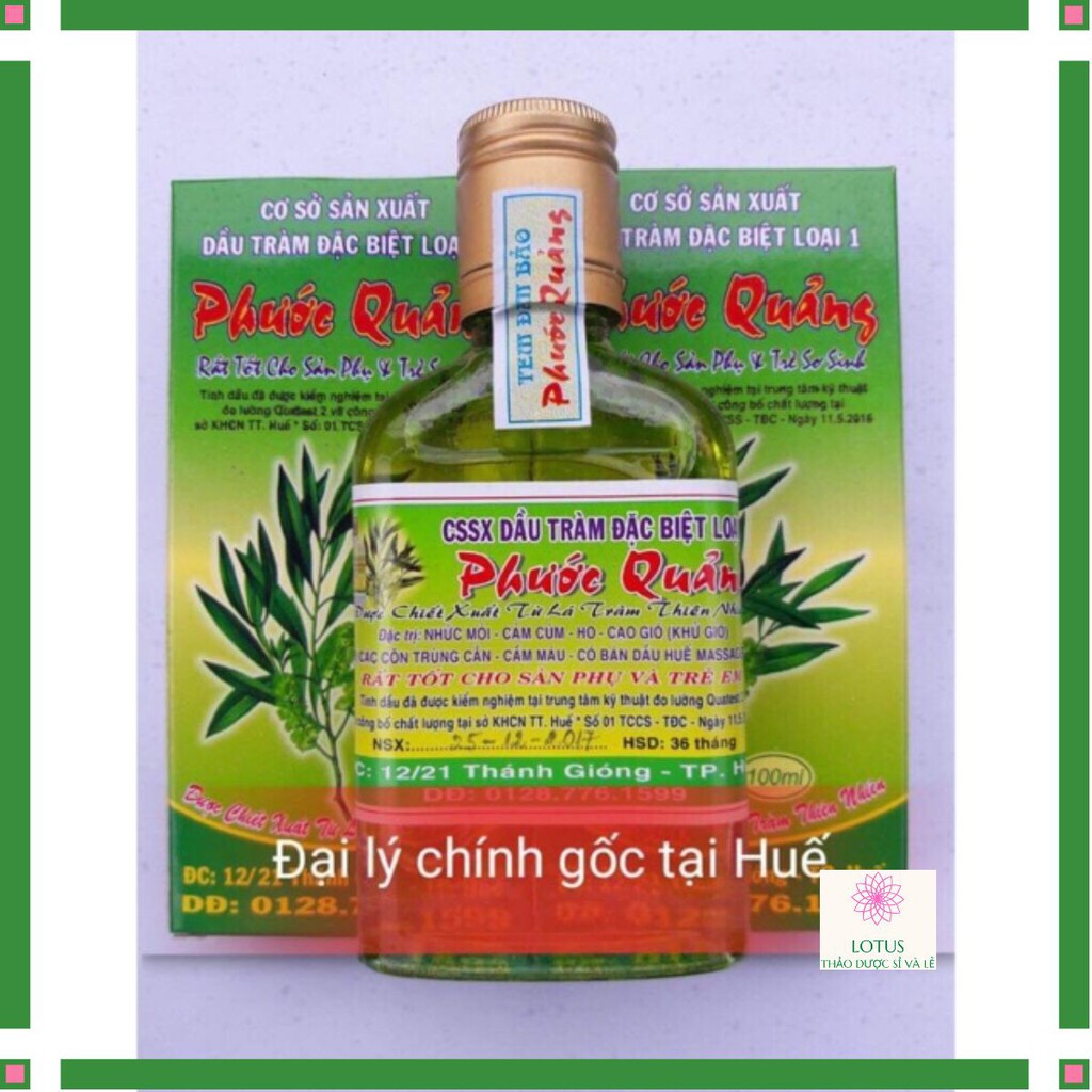 Tinh dầu tràm Phước Quảng loại 1 cực xịn nguyên chất 100ml